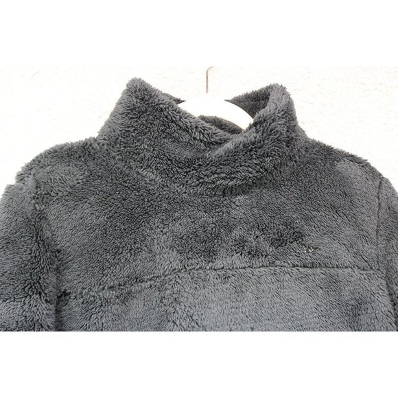 Vineyard Vines Black Plush Fleece Mock Neck Sweater-Size Small-Oversized - Picture 4 of 9